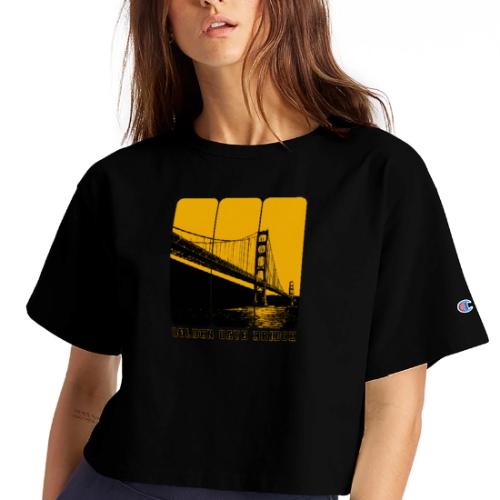 Golden Gate Bold Icon - Champion Women’s Cropped T-Shirt