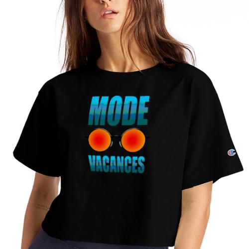 Vacation Mode Enabled - Champion Women’s Cropped T-Shirt