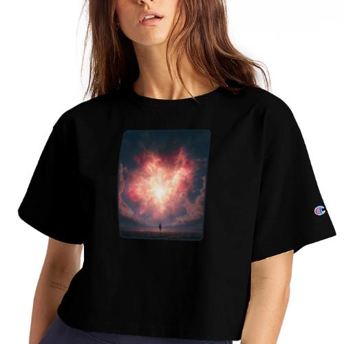Supernova Sky Sci-Fi Artwork - Champion Women’s Cropped T-Shirt