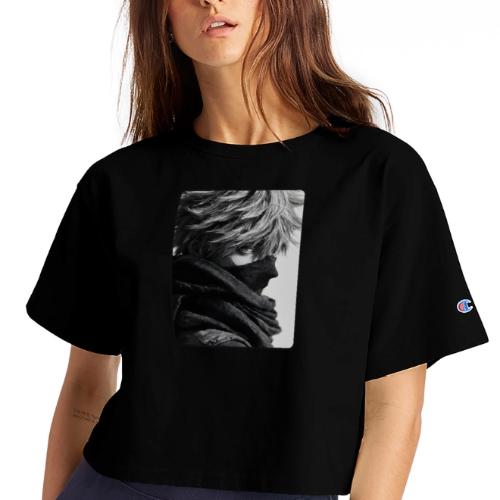 Battle-Worn Ninja Portrait - Champion Women’s Cropped T-Shirt