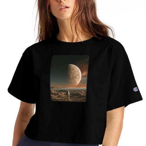 Astronaut on an Alien Moon - Champion Women’s Cropped T-Shirt