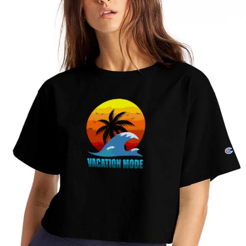 Vacation mode: Sunset Escape - Champion Women’s Cropped T-Shirt