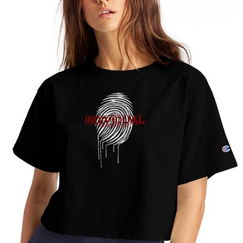 individual - white - Champion Women’s Cropped T-Shirt