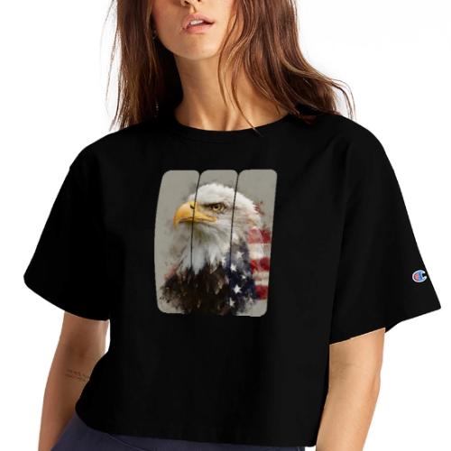 USA: Eagle of the Free - Champion Women’s Cropped T-Shirt