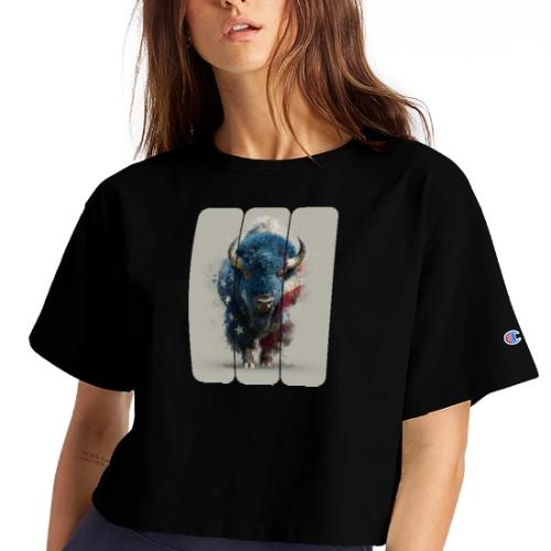 USA: Spirit of the Plains - Champion Women’s Cropped T-Shirt