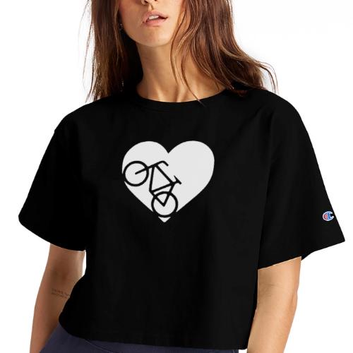 heart_bicycle_cutout - Champion Women’s Cropped T-Shirt