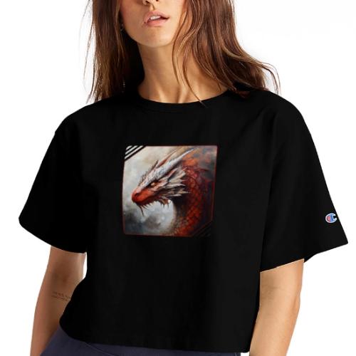 Mystic Dragon Realm - Champion Women’s Cropped T-Shirt