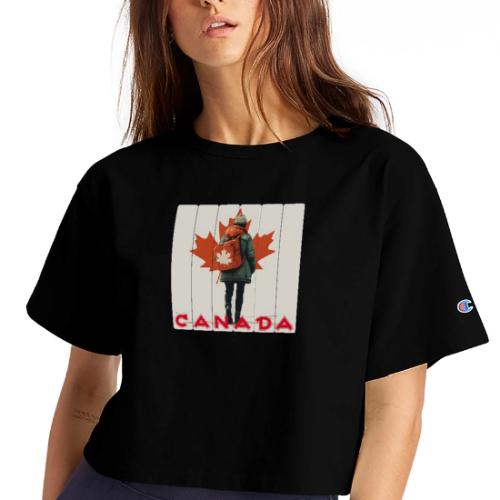 Canada: Proud Canadian Woman - Champion Women’s Cropped T-Shirt