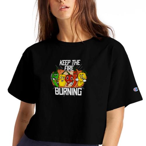 keep the fire burning - Champion Women’s Cropped T-Shirt