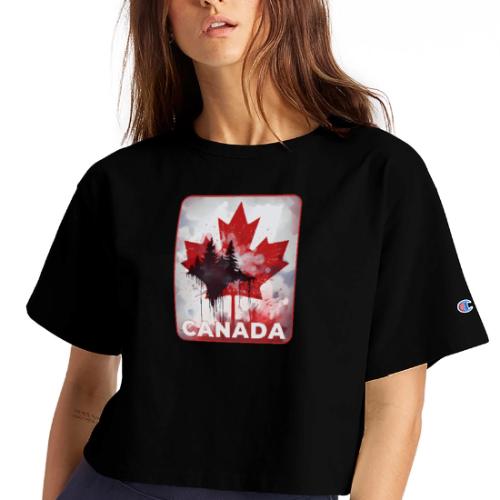 Canada's Maple Leaf Pride - Champion Women’s Cropped T-Shirt