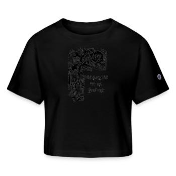 Alice in Wonderland We're all mad here. I'm mad. - Champion Women’s Cropped T-Shirt - black - Front - Willow (175cm)