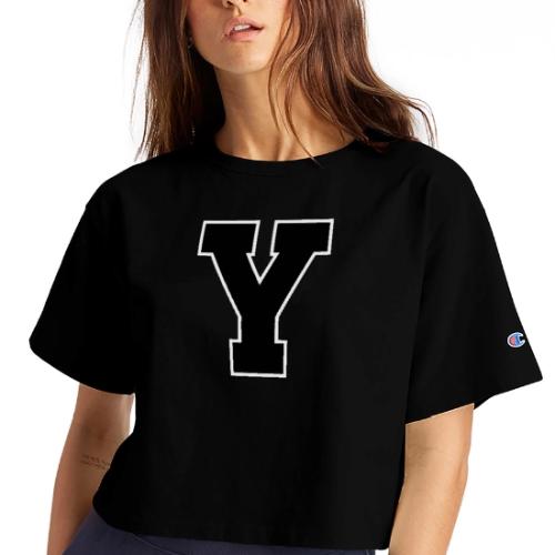 Varsity Letter Y Collegiate Alphabet Art - Champion Women’s Cropped T-Shirt