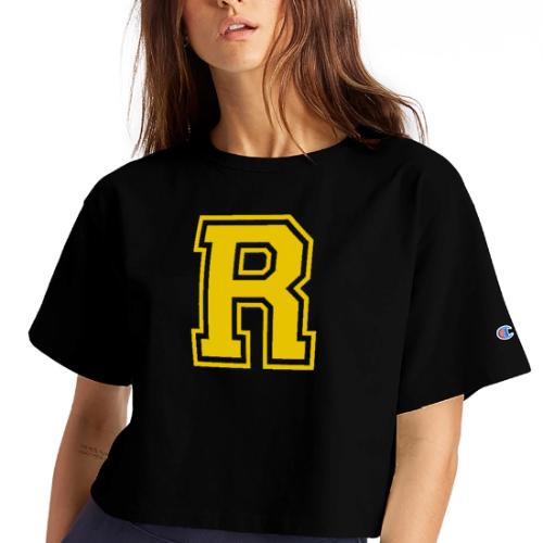 Letter R – Capital Athletic Alphabet Monogram - Champion Women’s Cropped T-Shirt