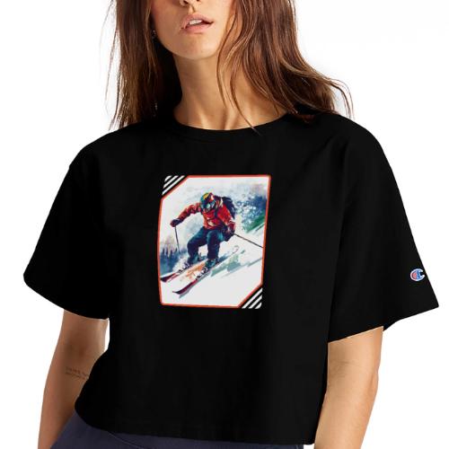 Skiing is Life - Champion Women’s Cropped T-Shirt