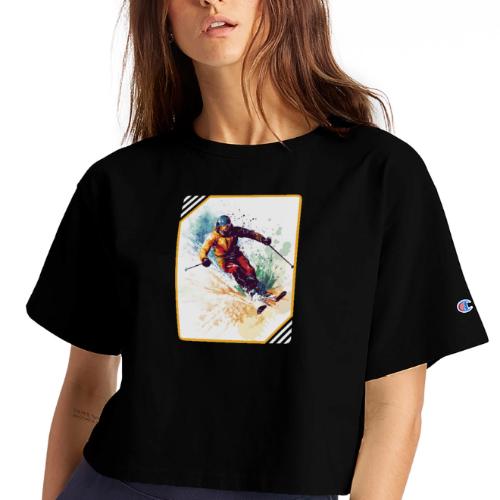 Winter Skiing Escape - Champion Women’s Cropped T-Shirt
