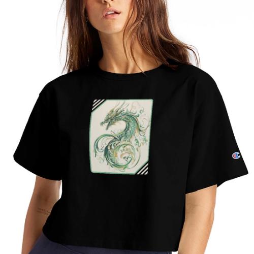 Brush of the Dragon - Champion Women’s Cropped T-Shirt