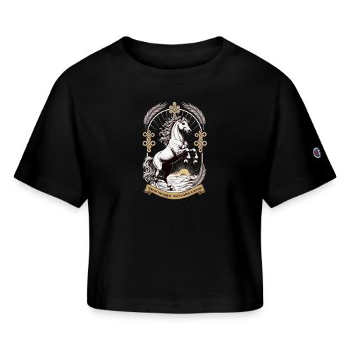Year of the Horse Rearing T Shirt, Lunar New Year - Champion Women’s Cropped T-Shirt
