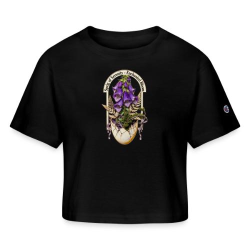 Spring Serenity Foxglove Tee, Easter Gift for wife - Champion Women’s Cropped T-Shirt