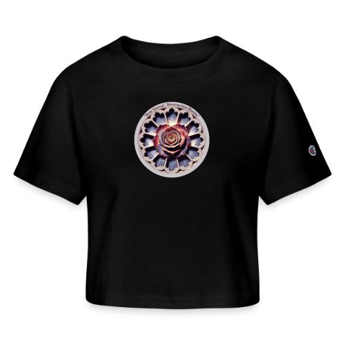 Easter Rose Resurrection T Shirt, Spring Gift - Champion Women’s Cropped T-Shirt