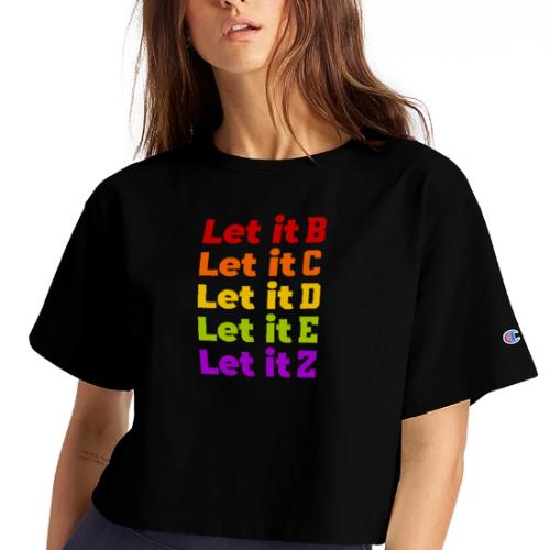 Let It Be Alphabetical - Champion Women’s Cropped T-Shirt