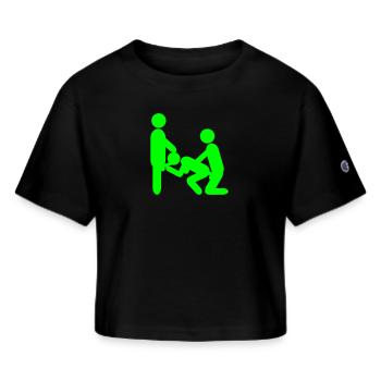 Sex - Threesome - Champion Women’s Cropped T-Shirt - black - Front - Willow (175cm)