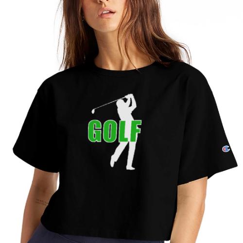 Golf: Classic Golf Motion - Champion Women’s Cropped T-Shirt