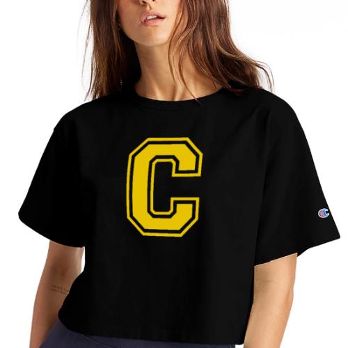 Letter C – Capital Athletic Alphabet Monogram - Champion Women’s Cropped T-Shirt