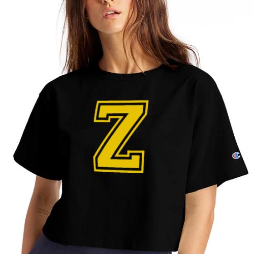 Letter Z – Capital Athletic Alphabet Monogram - Champion Women’s Cropped T-Shirt