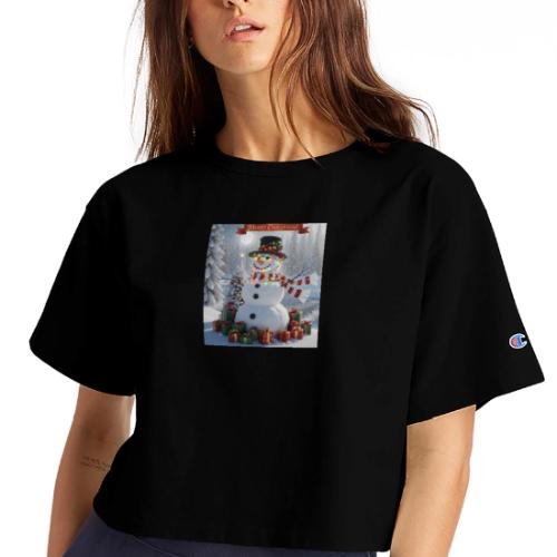 Merry Christmas - Champion Women’s Cropped T-Shirt