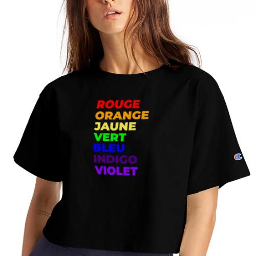 True Colors - Champion Women’s Cropped T-Shirt