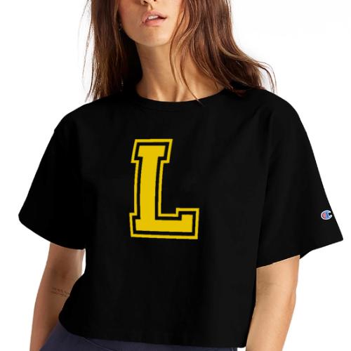 Letter L – Capital Athletic Alphabet Monogram - Champion Women’s Cropped T-Shirt
