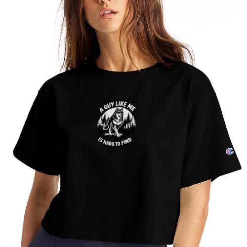 Funny Wolf Shirt – Hard to Find Retro Tee - Champion Women’s Cropped T-Shirt