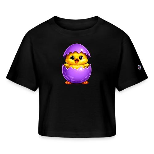Easter Chick Purple - Champion Women’s Cropped T-Shirt