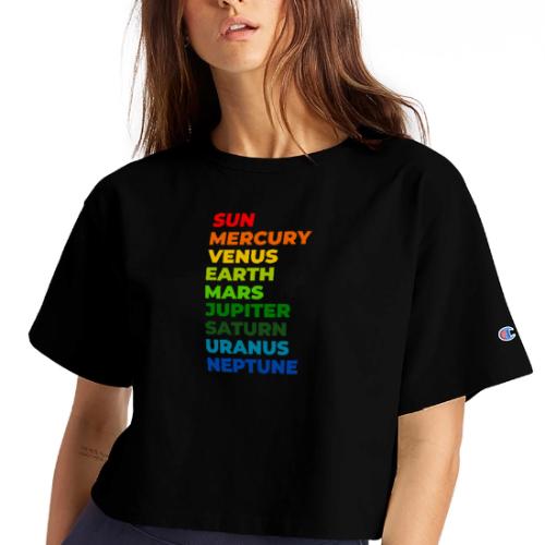 Color the solar system - Champion Women’s Cropped T-Shirt