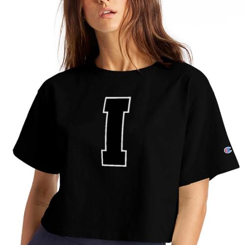 Varsity Letter I Collegiate Monogram - Champion Women’s Cropped T-Shirt