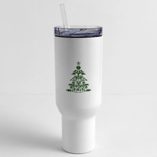 Green Coastal Inspired Christmas Tree - 40 oz Travel Tumbler