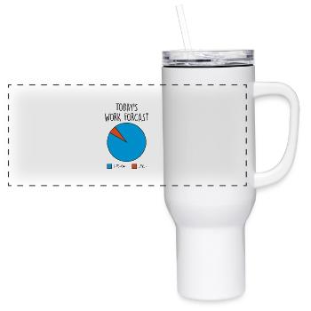 TADAYS WORK FORCAST - 40 oz Travel Tumbler - white - Front