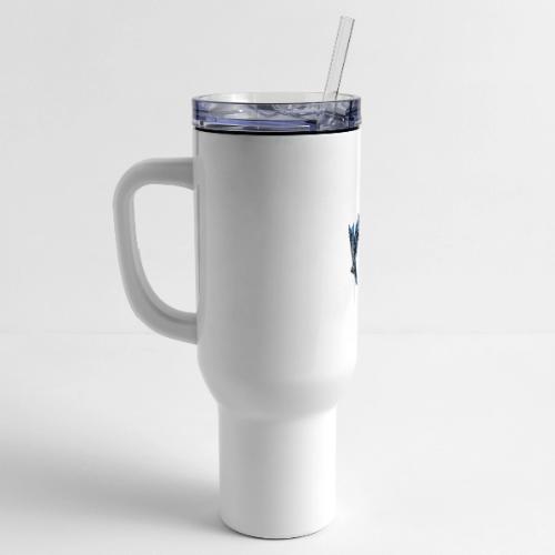 Silver Blue Jay Open Wing Perch - 40 oz Travel Tumbler