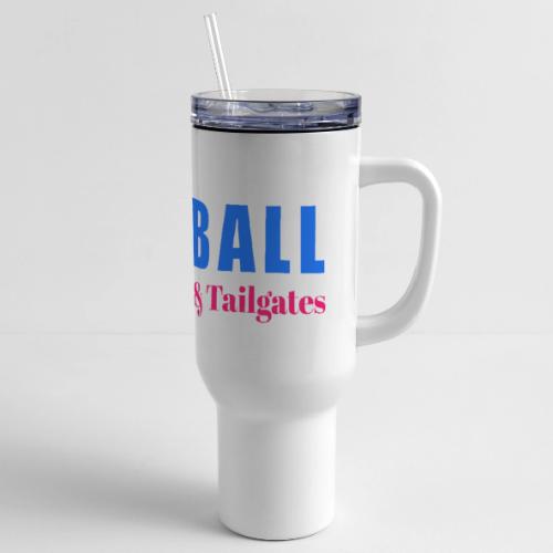 Football Touchdowns & Tailgates Design - 40 oz Travel Tumbler
