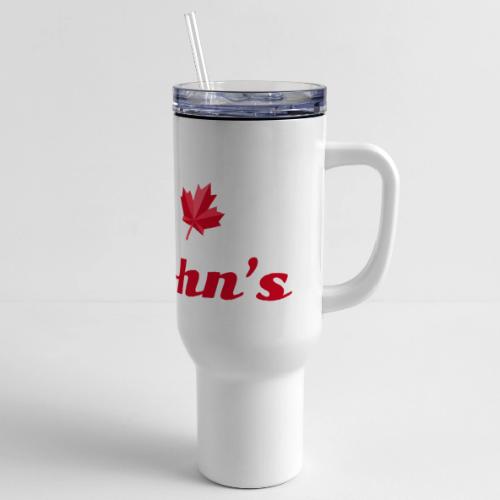 St. John's with two red maple leaves - 40 oz Travel Tumbler