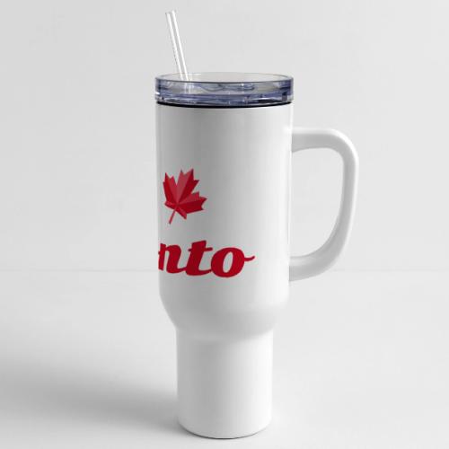 Toronto with two red maple leaves - 40 oz Travel Tumbler
