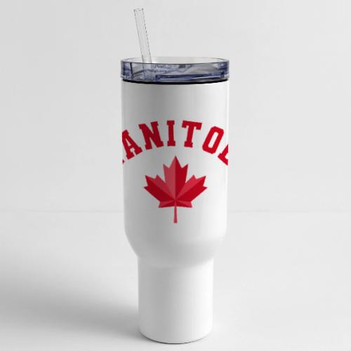 Manitoba with maple leaf - 40 oz Travel Tumbler