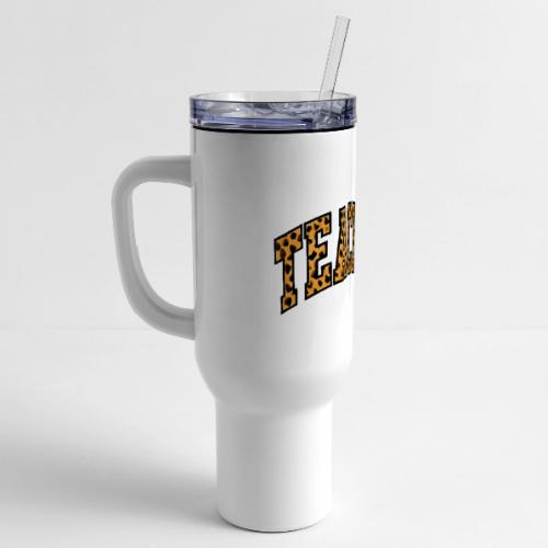 Leopard Print Teacher Typography - 40 oz Travel Tumbler