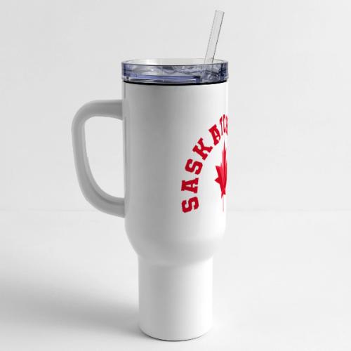 Saskatchewan with maple leaf - 40 oz Travel Tumbler
