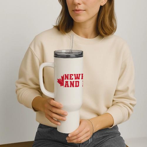 Newfoundland and Labrador with maple leaf - 40 oz Travel Tumbler
