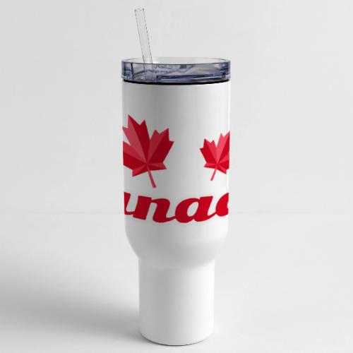 Canada with two maple leaves - 40 oz Travel Tumbler