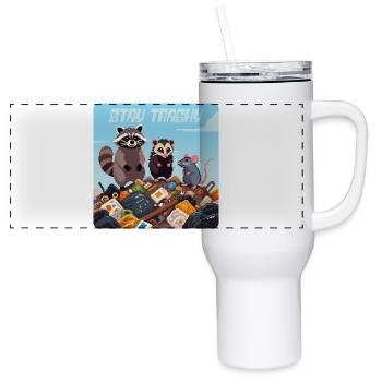 Stay Trashy - 40 oz Travel Tumbler - white - Front