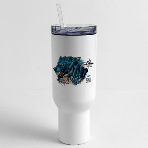 Blue Wolf Graffiti Street Art - 40 oz Travel Tumbler