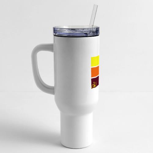 tricolor with bicycle - 40 oz Travel Tumbler