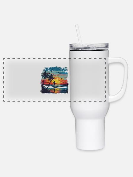 Authentic Surfer - 40 oz Travel Tumbler - white